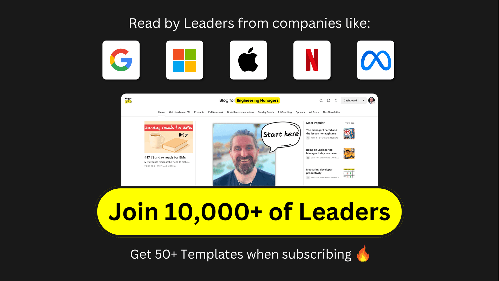 Get 10 free Notion Templates for Engineering Managers